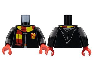 Torso com desenho de Jaqueta e Escudo da Grifinória (Harry Potter)
