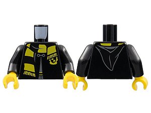 Torso com desenho de Jaqueta e Escudo da Lufa-Lufa (Harry Potter)