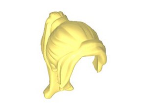 Cabelo feminino com rabo de cavalo longo com franja lateral Bright Light Yellow