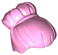 Cabelo feminino com coque alto grande Bright Pink