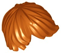 Cabelo Despenteado para o Lado Dark Orange