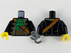 Torso Preto de Capitão Pirata