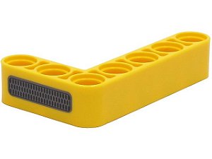 Viga L 3x5 Amarela com desenho de grade cinza e preta
