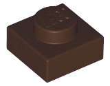Placa 1x1 Marrom Escura