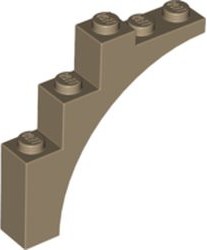 Tijolo em Arco 1x5x4 Bege Escuro