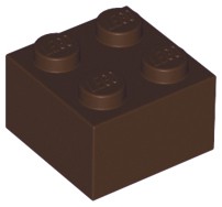 Tijolo 2x2 Marrom Escuro