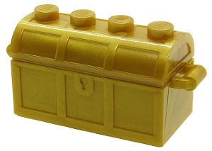 Baú do Tesouro Dourado Perolado