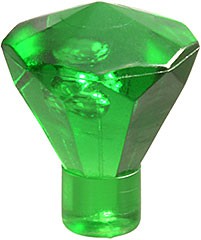 Rocha em formato de joia Translúcida Verde
