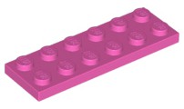 Placa 2x6 Rosa Escura