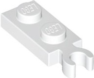 Placa Modificada 1x2 com clip vertical Branca