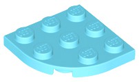 Placa de Canto Redonda 3x3 Medium Azure