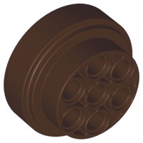 Roda 31mm D. x 15mm Technic Marrom Escura