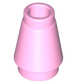 Cone 1x1 com Sulco Superior Rosa Brilhante