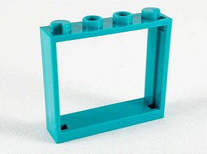 Janela 1x4x3 - sem guias Azul Turquesa