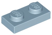 Placa 1x2 Sand Blue