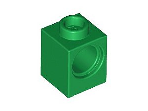 Tijolo Lego Technic 1x1 com Furo para Pino Verde