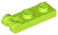 Placa Modificada 1x2 com Alça na Extremidade verde limão