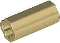 Conector de Eixo 2L (Liso com x Furo + Orientação) Bege