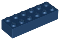 Tijolo 2x6 Azul Escuro