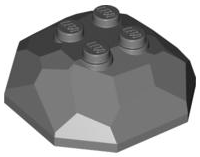 Rocha 4x4 Pedra Octagonal Topo Cinza Escura