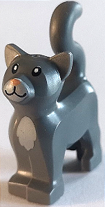 Gato em pé com Cinza Escuro