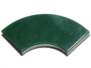 Placa Lisa Redonda de Canto 2x2 Verde Escuro