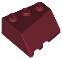 Cunha 3x3 Direita com Inclinação Dark Red