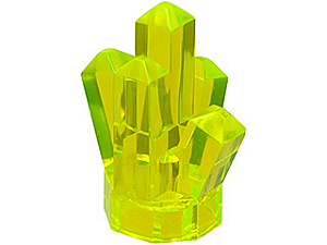 Rocha 1x1 Cristal com 5 pontas Translúcida Neon Verde