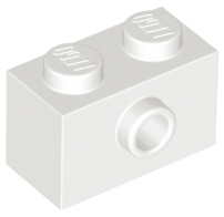 Tijolo 1x2 com Stud Lateral Branco