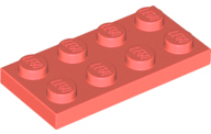Placa 2x4 Coral