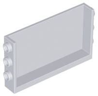 Painel 1x6x3 com Studs Laterais Cinza Clara