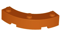 Tijolo redondo de canto 4x4 Dark Orange