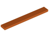 Placa Lisa 1x8 Dark Orange