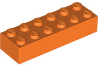 Tijolo 2x6 Laranja