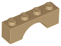 Tijolo com Arco 1x4 Bege Escuro