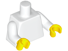 Torso Branco com mãos Amarelas