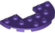 Placa Redonda 3x6 com corte 1x2 Dark Purple