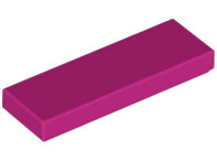 Placa Lisa 1x3 Magenta