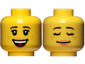 Cabeça Dupla Face Feminina - Dormindo / Sorrindo
