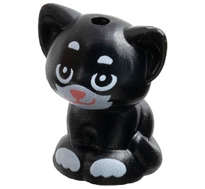 Gatinho Bebê Preto Sentado