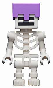 Minifigura Lego Minecraft - Esqueleto com Capacete