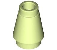 Cone 1x1 com Sulco Superior Yellowish Green