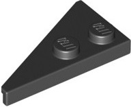 Placa 4x2 à direita pontiaguda Preta