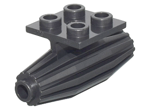 Motor com Estrias e Placa 2x2 Cinza Escuro Perolado