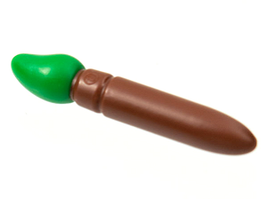 Pincel Marrom com Cerdas Verde