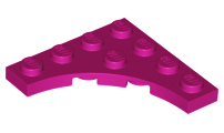 Placa Modificada 4x4 com contorno curvo Magenta