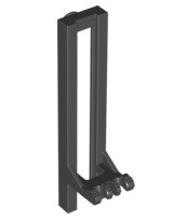 Placa para Empilhadeira com Largura 1x2 Preta