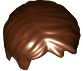 Cabelo curto despenteado com parte lateral Marrom
