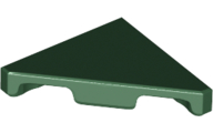 Placa Lisa Modificada Triangular 2x2 Verde Escura