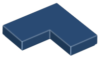 Placa Lisa de Canto 2x2 Azul Escura